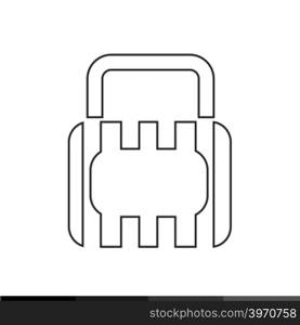 lock icon illustration design