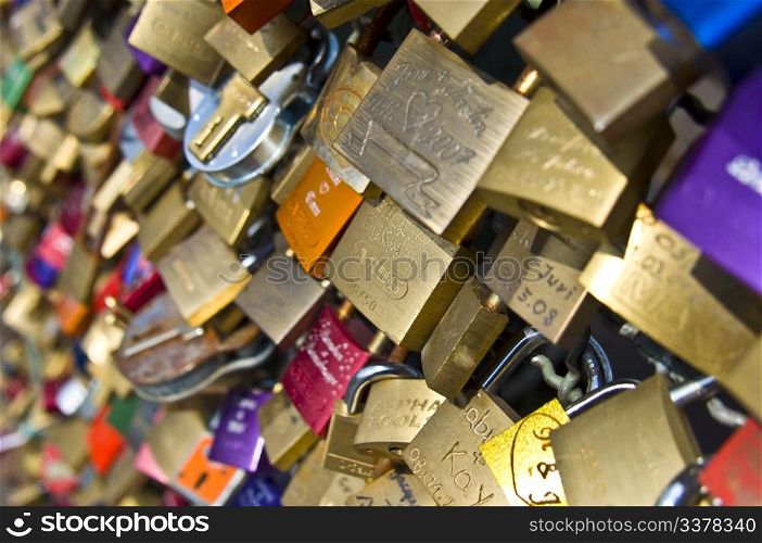 locks symbolizing a vow for everlasting love