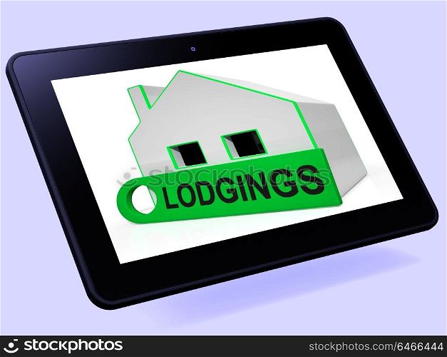 Lodgings House Tablet Meaning Room Or Apartment Available