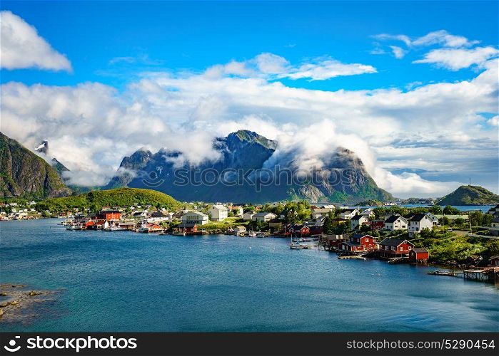 Lofoten is an archipelago in the county of Nordland, Norway.. Lofoten is an archipelago in the county of Nordland, Norway. Is known for a distinctive scenery with dramatic mountains and peaks, open sea and sheltered bays, beaches and untouched lands.