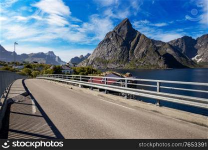 Lofoten is an archipelago panorama in the county of Nordland, Norway. Is known for a distinctive scenery with dramatic mountains and peaks, open sea and sheltered bays, beaches and untouched lands.