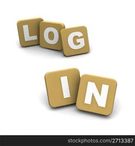 Log in text