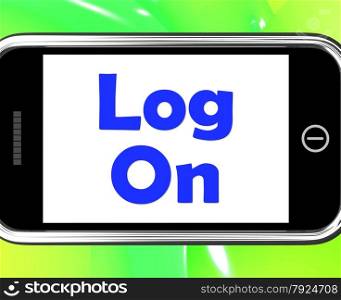 . Log On Phone Showing Sign In Online