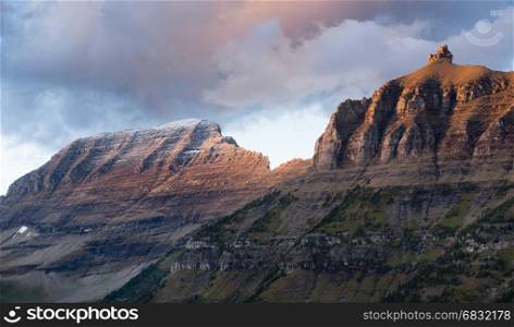 Logan's Pass has some intense weather between peaks in Glacier National Park