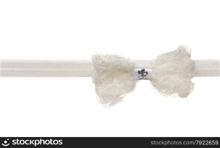 Loght ribbon bow isolated on white background