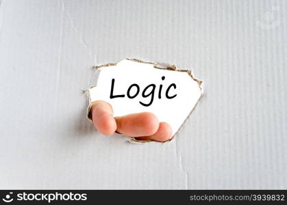 Logic text concept isolated over white background