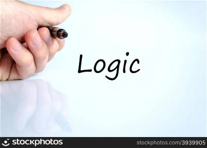 Logic text concept isolated over white background