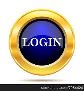 Login icon. Internet button on white background.