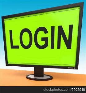 Login Screen Showing Website Internet Log In Security