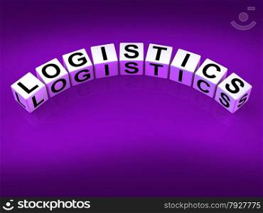 Logistics Blocks Showing Logistical Strategies and Plans