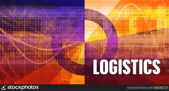 Logistics Focus Concept on a Futuristic Abstract Background. Logistics