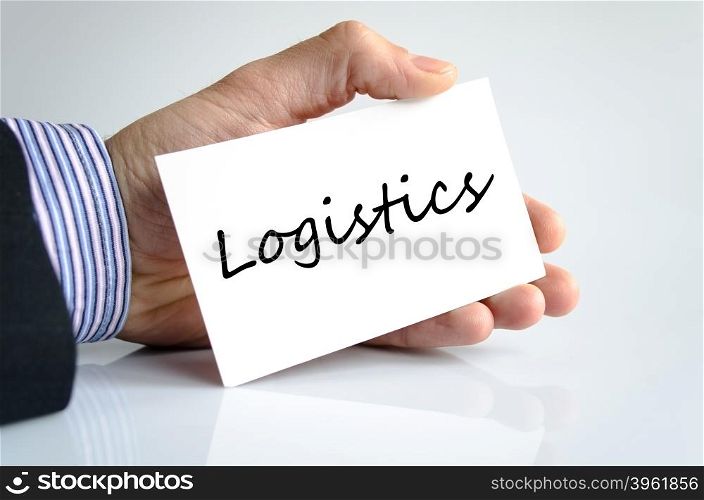 Logistics text concept isolated over white background