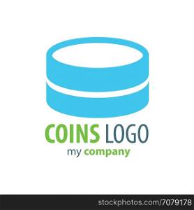 Logo Coins green color