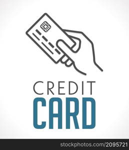 Logo - Credit card in hand