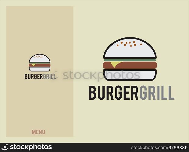 Logo design element. Burger Grill.