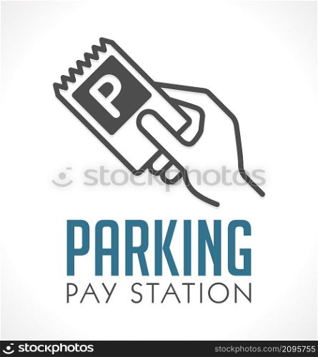 Logo - Parking card or ticket - pay station concept