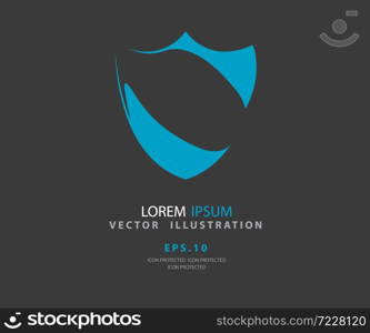 logo security company. vector shield for protection, illustration