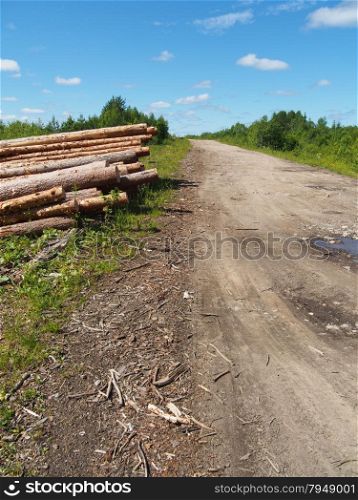 logs off road