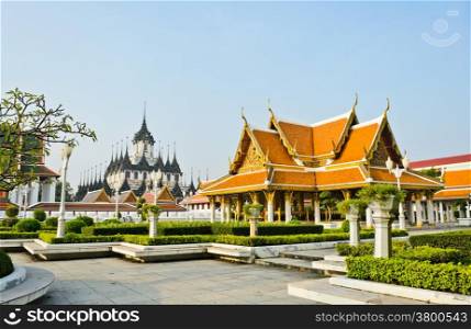 Loha Prasat (Metal Castle) in Wat Ratchanaddaram, Bangkok, Thailand