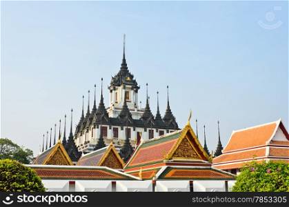 Loha Prasat (Metal Castle) in Wat Ratchanaddaram, Bangkok, Thailand