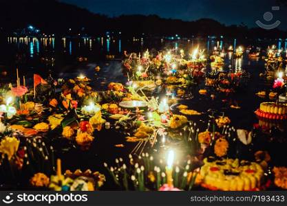 Loi Krathong festival, Loy Krathong Day is one of the most popular festivals of Thailand celebrated annually on the Full-Moon Day of the Twelfth Lunar Month.