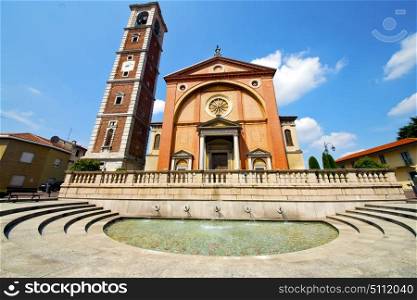 lonate pozzolo varese church italy the old wall terrace church bell tower plant