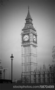 london big ben and historical old construction england city