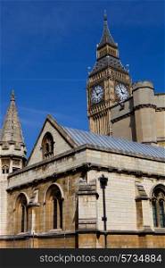 london, big ben clock at the westminster city