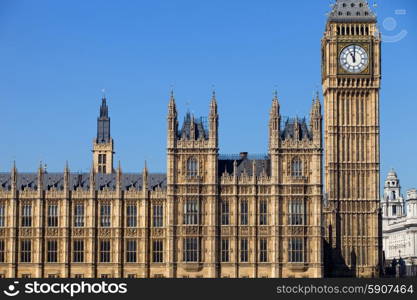 london, big ben clock at the westminster city