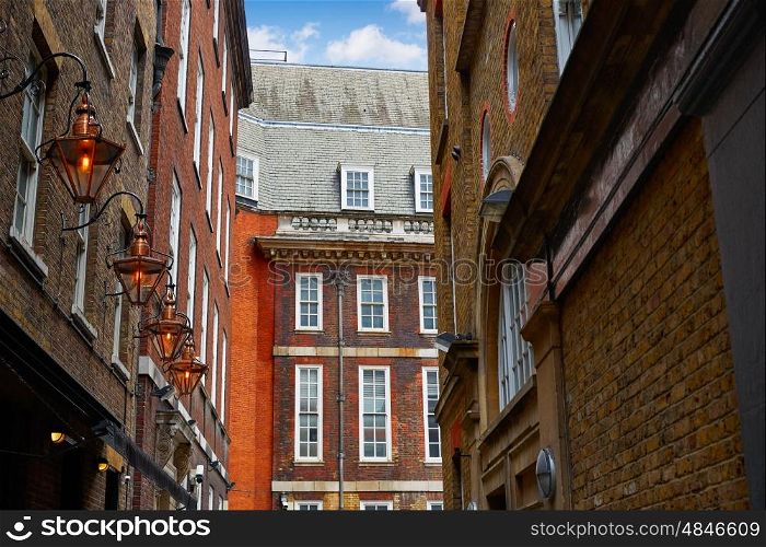 London brick facades near Trafalgar Square in UK England