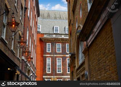 London brick facades near Trafalgar Square in UK England