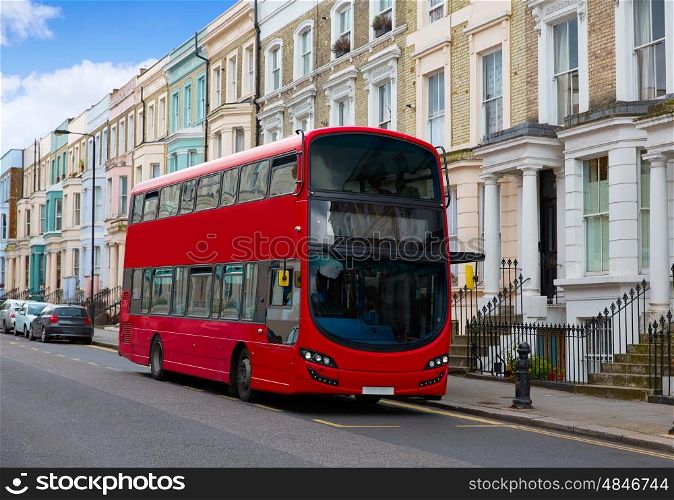 London bus near Portobello road in UK England