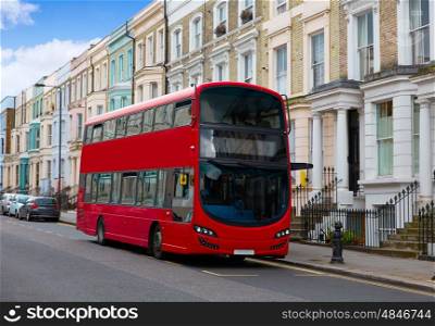 London bus near Portobello road in UK England