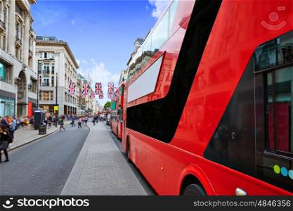 London bus Oxford Street W1 Westminster in UK England