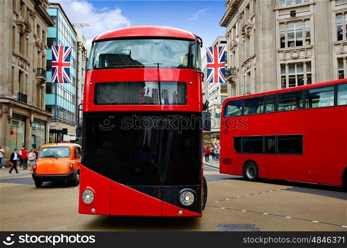 London bus Oxford Street W1 Westminster in UK England