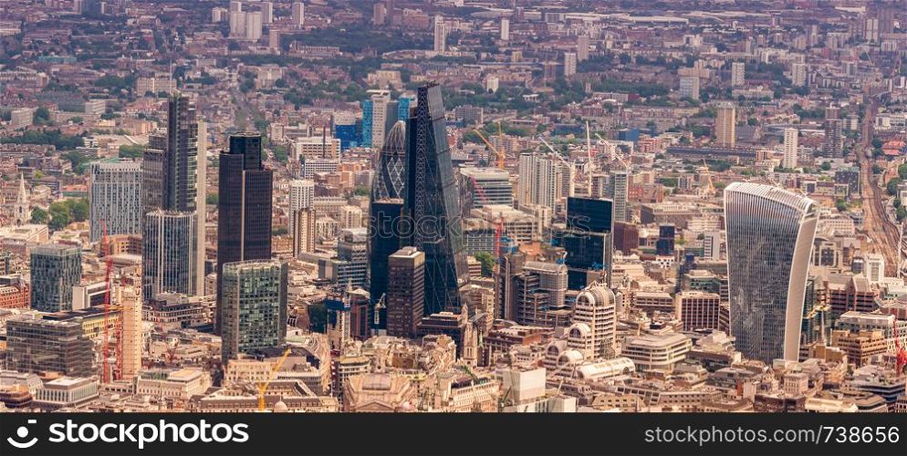 London City. Modern skyline of business district.