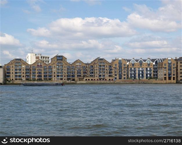 London docks. Docks in London Docklands on River Thames, UK