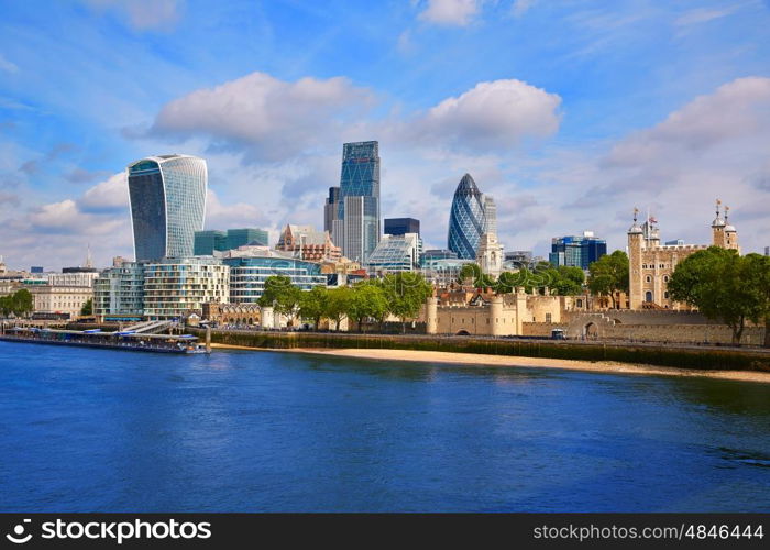 London financial district skyline Square Mile England