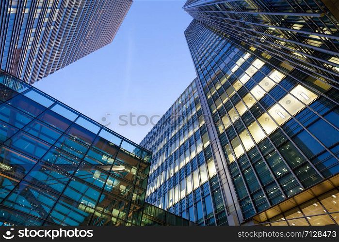 London office building cityscape for business concept
