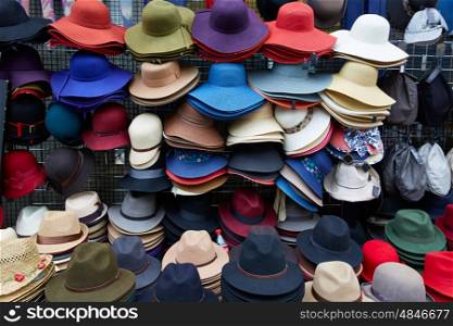 London Portobello road Market vintage hats in UK England