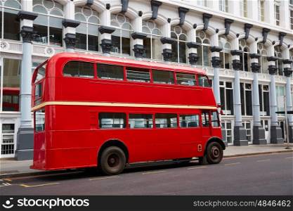 London Red Bus traditional old in England