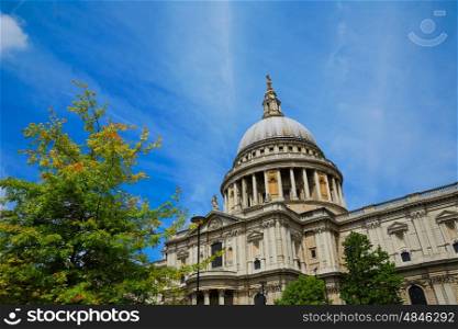 London St Paul Pauls Cathedral facade in England