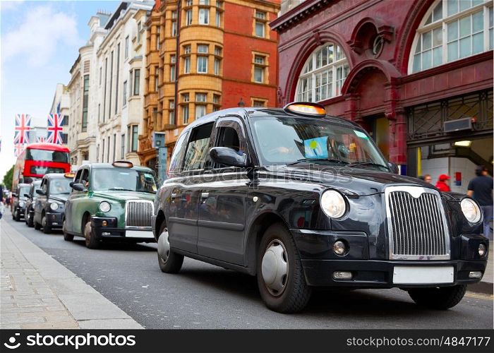 London Taxi at Oxford Street W1 Westminster in UK England