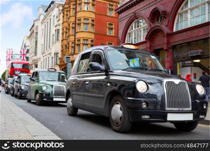 London Taxi at Oxford Street W1 Westminster in UK England