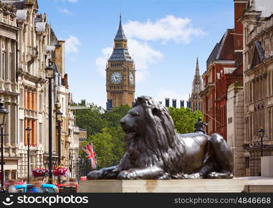 London Trafalgar Square in UK england