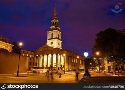 London Trafalgar Square St Martin church of England