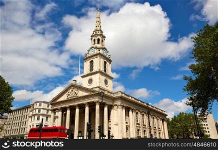 London Trafalgar Square St Martin church of UK England