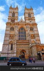 London Westminster Abbey facade in England