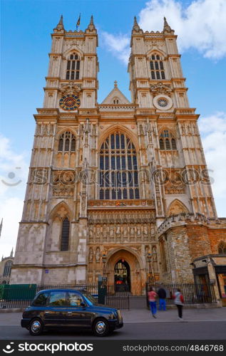 London Westminster Abbey facade in England