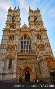 London Westminster Abbey facade in England